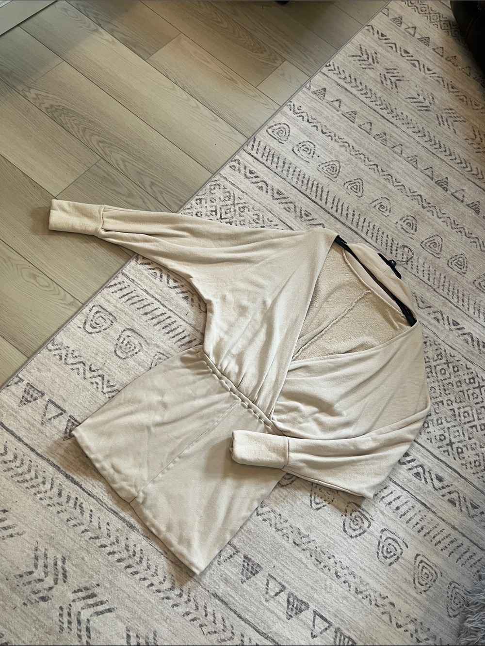 Free People Beige Cream Long Sleeve Romper Dress - Picture 6 of 7
